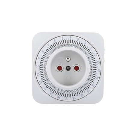 Časový spínač mechanický do zásuvky, 24h