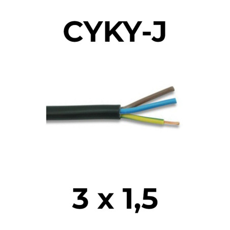 Kábel CYKY-J 3x1,50