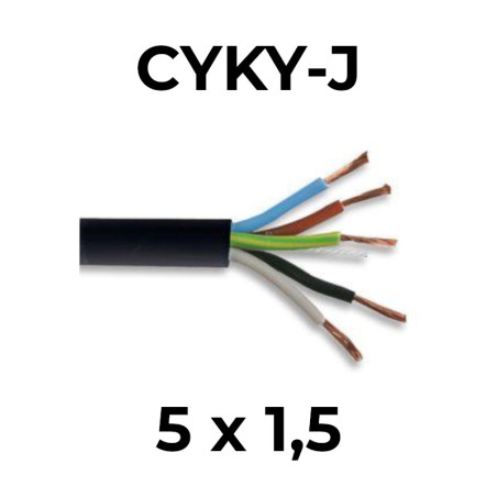 Kábel CYKY-J 5x1,50