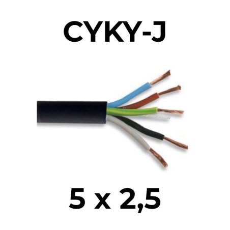 Kábel CYKY-J 5x2,50