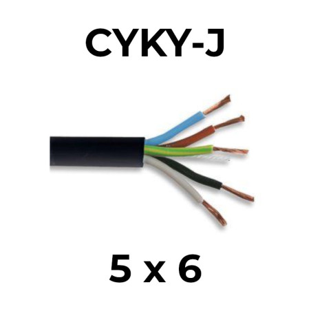 Kábel CYKY-J 5x6