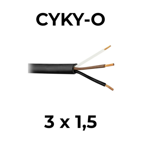 Kábel CYKY-O 3x1,50