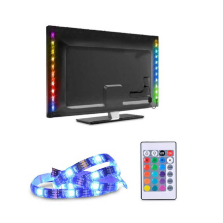 Solight LED RGB pásik pre TV, 2 x 50cm, USB, +vyp.