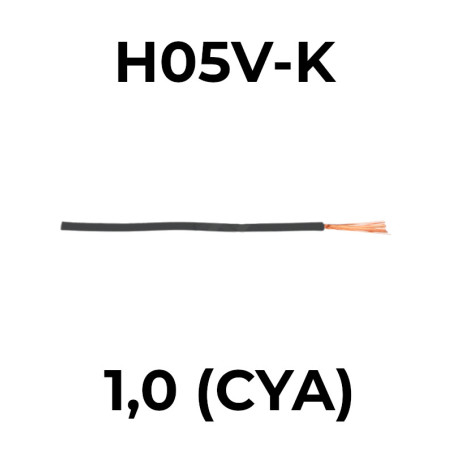 Vodič ohybný H05V-K 1 čierna pvc (CYA)