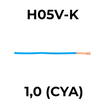 Vodič ohybný H05V-K 1 svetlomodrý ( CYA )