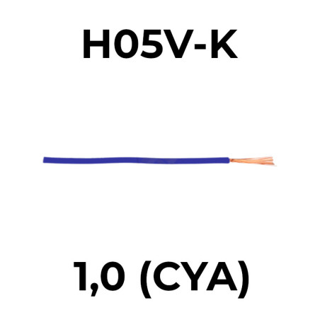 Vodič ohybný H05V-K 1 tmavo-modrý pvc (CYA)