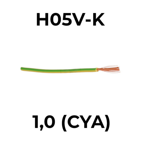 Vodič ohybný H05V-K 1 zeleno/ žltý pvc ( CYA )