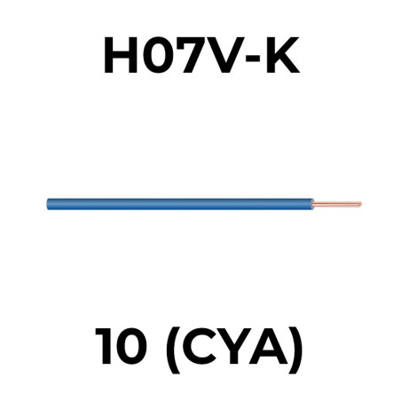Vodič ohybný H07V-K 10 svetlomodrý pvc