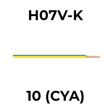 Vodič ohybný H07V-K 10 zeleno/žltý pvc