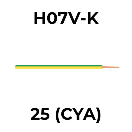 Vodič ohybný H07V-K 25 žlto-zelená (CYA)