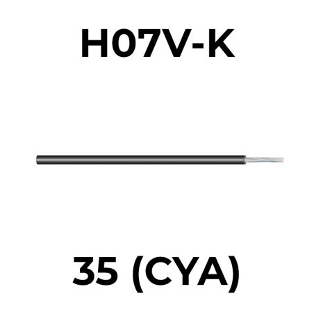 Vodič ohybný H07V-K 35 čierny pvc