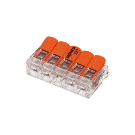 WAGO pružinová, plochá veľká 5P 0,5-6mm2