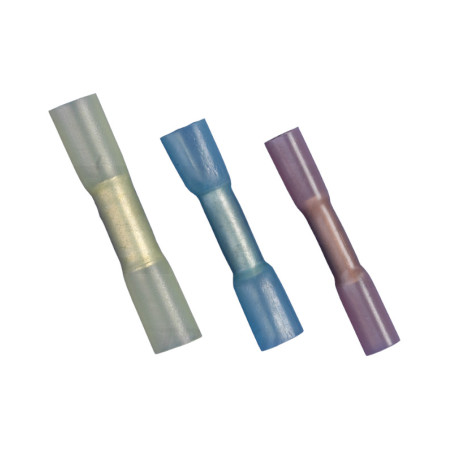 Zmršťovacie Cu lisovacie spojky s lep.,modré 2,5mm