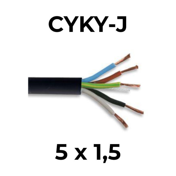 Kábel CYKY-J 5x1,50 bal. 100m