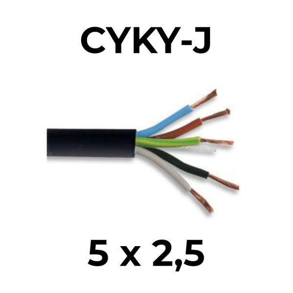 Kábel CYKY-J 5x2,50 bal. 100m