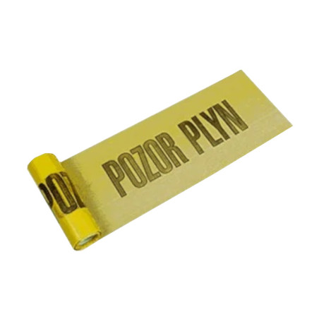 Fólia žltá - POZOR PLYN 100m, 300mm