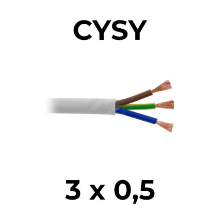 H03VV-F 3G0,50 biela (CYSY)