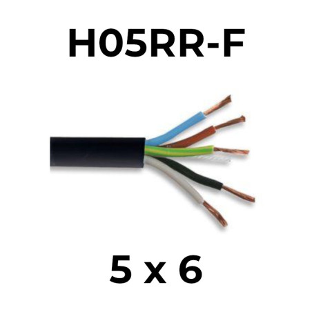 H05RR-F 5G6 čierna guma