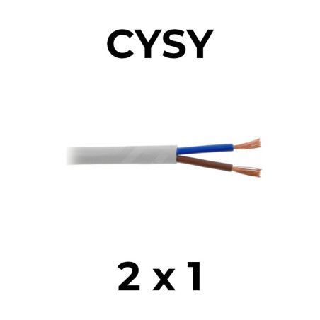 H05VV-F 2x1 biela (CYSY)