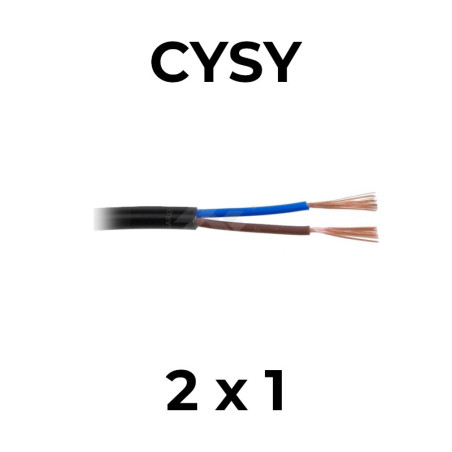 H05VV-F 2x1 čierna (CYSY)