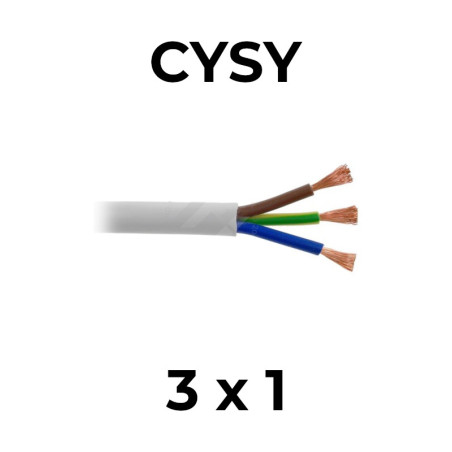 H05VV-F 3G1 biela (CYSY)
