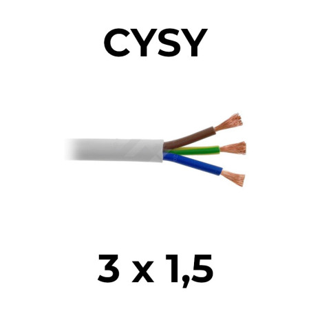 H05VV-F 3G1,50 biela (CYSY)