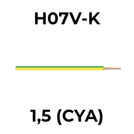 H07V-K 1,5 žltá/zelená (CYA)