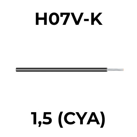 H07V-K 1,50 čierna (CYA)