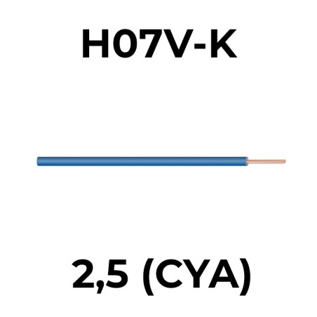 H07V-K 2,50 svetlomodrá (CYA)