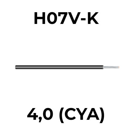 H07V-K 4,00 čierna (CYA)