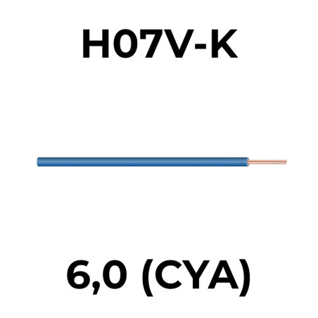 H07V-K 6,00 svetlomodrá (CYA)