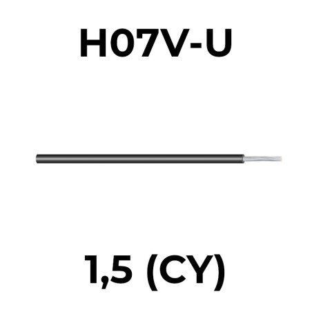 H07V-U 1,50 čierna (CY)