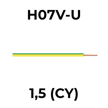 H07V-U 1,50 žltá/zelená (CY)