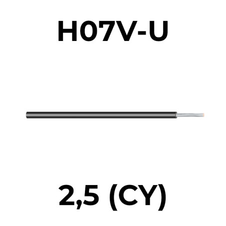 H07V-U 2,50 čierna (CY)