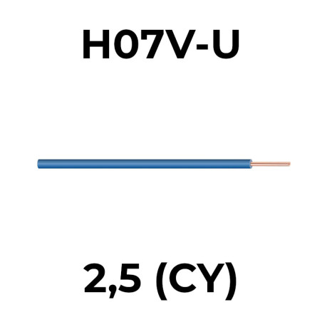 H07V-U 2,50 svetlomodrá (CY)