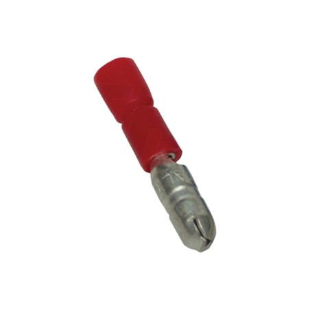 Izolované Cu lisovacie banániky, červené,1,5mm2