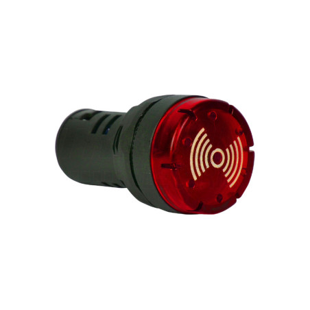 Akustická LED kontrolka, červená, AC230V