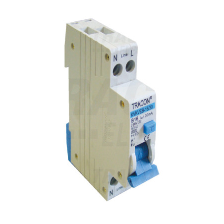 Kombin. prúdový chránič so šírkou 1 modulu, 2P, ch