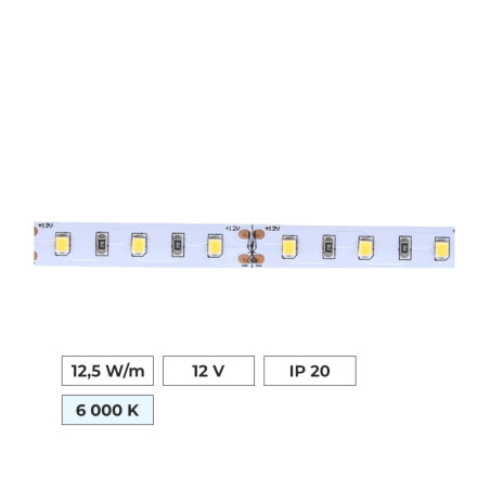 Led pás 12,5W/m, 6000K, IP20, 12V