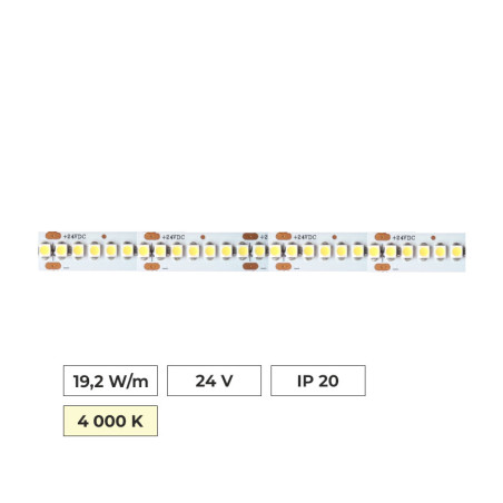 Led pás 19,2W/m, 4000K, 24V, IP20