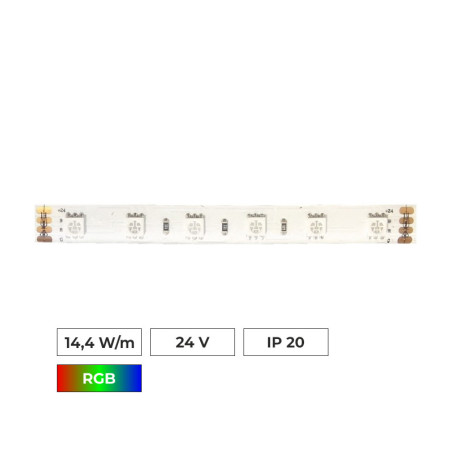 Led pás RGB 14,4W/m, 24V, IP20, 22414200