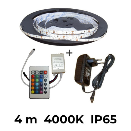 LED pás, 6W/m, 4000K, IP65, 4m sada