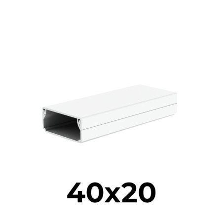 Lišta LHD 40X20 HC 40x20mm 2m PVC biela, hranatá