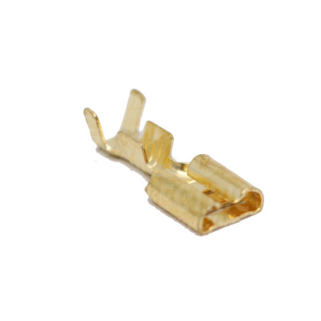 Mosadzné dutinky ploché, 6,3x0,8mm, 1-2,5mm, poist